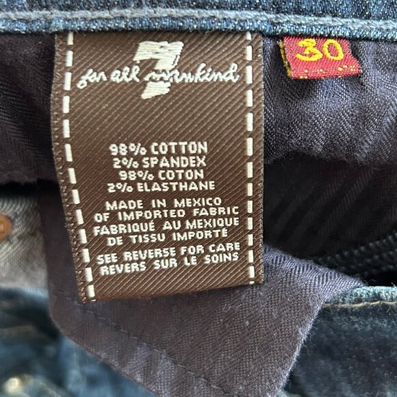 7 for all Mankind Bootcut Women's Jeans in Size 30 Low Rise Dark Wash - Picture 7 of 7